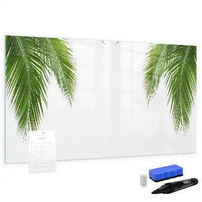 Magnetic marker board with palm leaf design