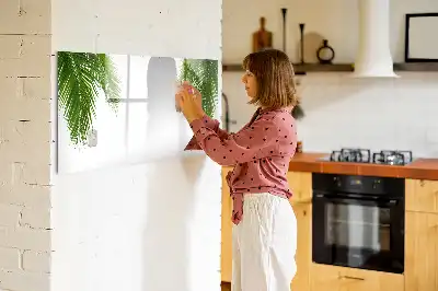 Magnetic marker board with palm leaf design