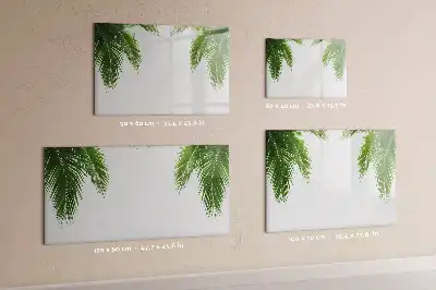 Magnetic marker board with palm leaf design