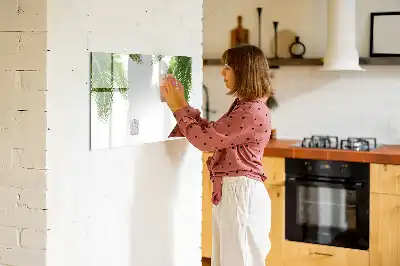 Magnetic marker board with palm leaf design