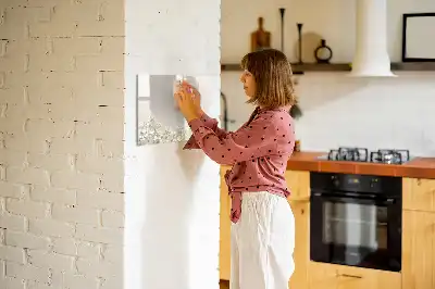 Magnetic glass dry erase board with a blooming flowers design