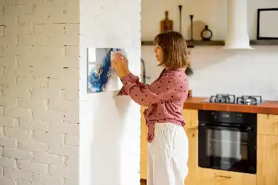 Magnetic marker board with marble pattern