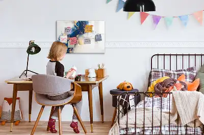 Magnetic marker board with marble pattern