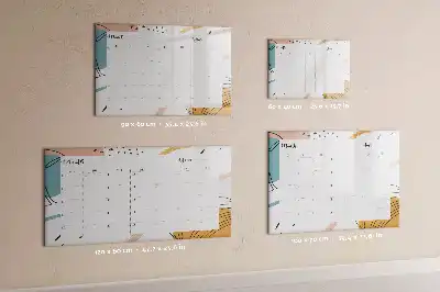 Magnetic glass dry erase board business organizer