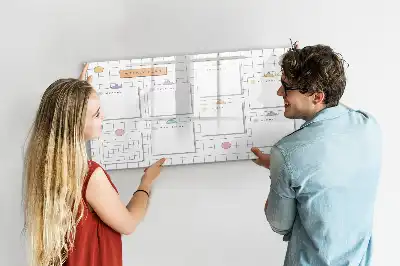 Magnetic glass dry erase board weekly planner