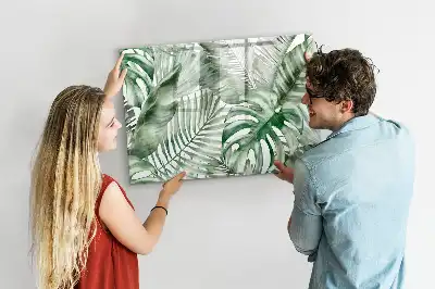 Magnetic marker board plant leaves pattern