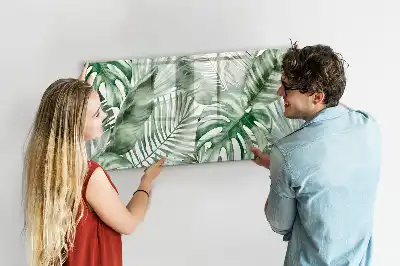 Magnetic marker board plant leaves pattern