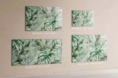 Magnetic marker board plant leaves pattern