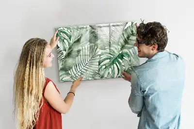 Magnetic marker board plant leaves pattern