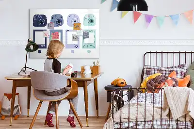 Magnetic marker board with Polaroid frames