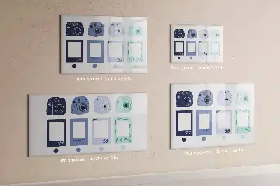 Magnetic marker board with Polaroid frames