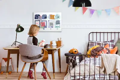 Magnetic marker board with Polaroid frames