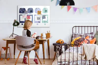 Magnetic marker board with Polaroid frames