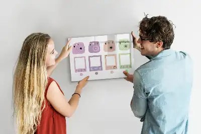 Magnetic glass dry erase board camera set