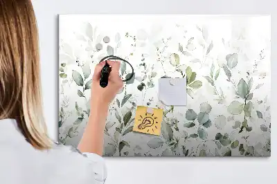 Magnetic marker board plants botanical design