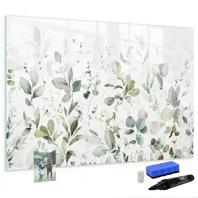 Magnetic marker board plants botanical design