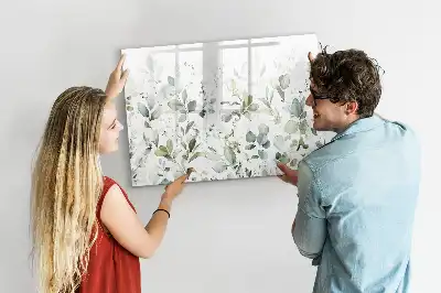 Magnetic marker board plants botanical design