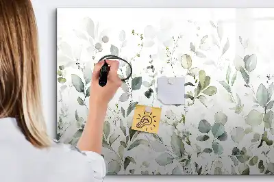 Magnetic marker board plants botanical design