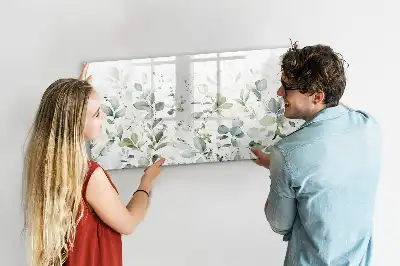 Magnetic marker board plants botanical design