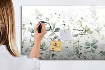 Magnetic marker board plants botanical design
