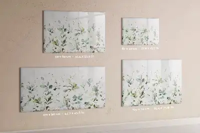 Magnetic marker board plants botanical design