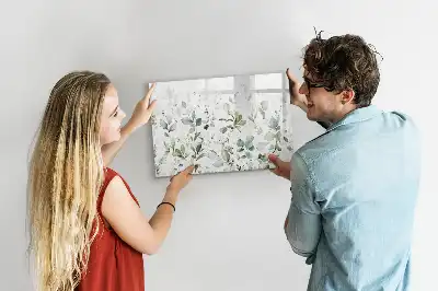Magnetic marker board plants botanical design