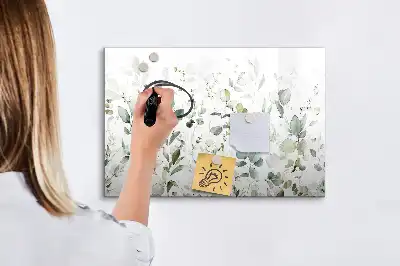 Magnetic marker board plants botanical design
