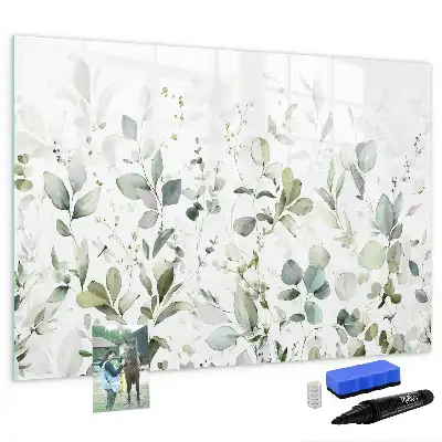 Magnetic marker board plants botanical design