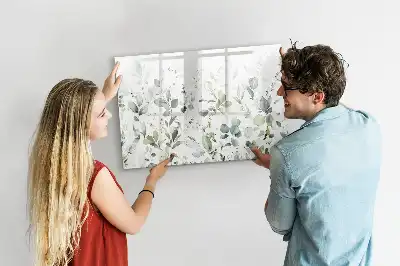 Magnetic marker board plants botanical design