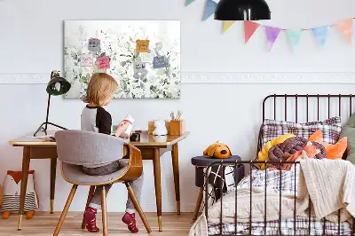 Magnetic marker board plants botanical design
