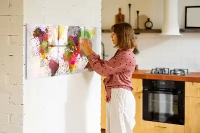 Magnetic marker board watercolor world map design