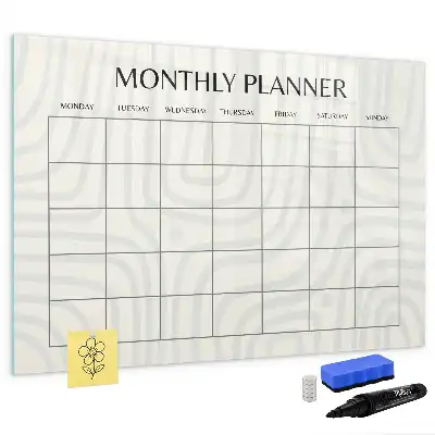 Magnetic monthly planner board magnetic marker board