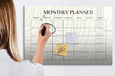 Magnetic monthly planner board magnetic marker board