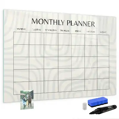 Magnetic monthly planner board magnetic marker board
