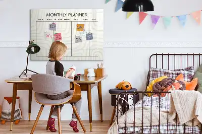 Magnetic monthly planner board magnetic marker board