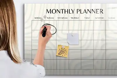 Magnetic monthly planner board magnetic marker board