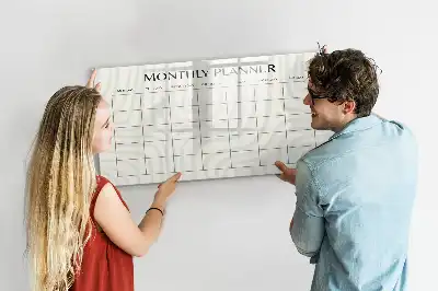 Magnetic monthly planner board magnetic marker board