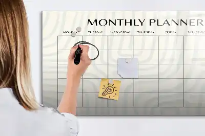 Magnetic monthly planner board magnetic marker board