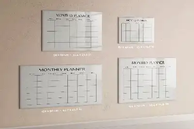 Magnetic monthly planner board magnetic marker board