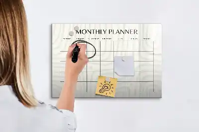 Magnetic monthly planner board magnetic marker board