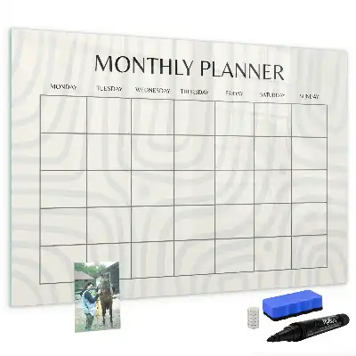 Magnetic monthly planner board magnetic marker board