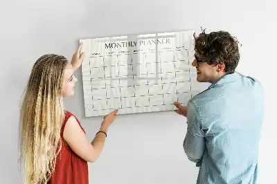 Magnetic monthly planner board magnetic marker board