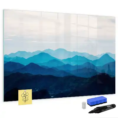 Magnetic marker board with watercolor wash design