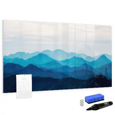 Magnetic marker board with watercolor wash design