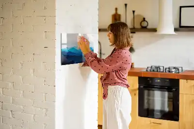 Magnetic marker board with watercolor wash design
