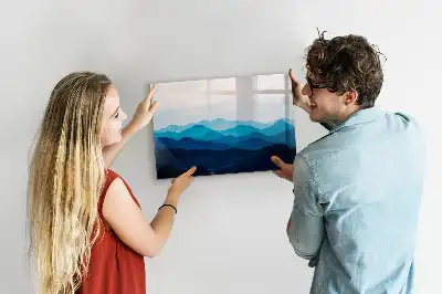 Magnetic marker board with watercolor wash design