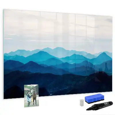 Magnetic marker board with watercolor wash design