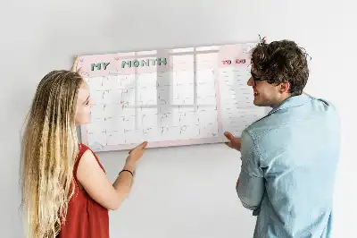 Magnetic glass dry erase board children's monthly planner