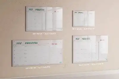 Magnetic glass dry erase board children's monthly planner