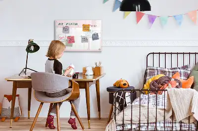 Magnetic glass dry erase board children's monthly planner